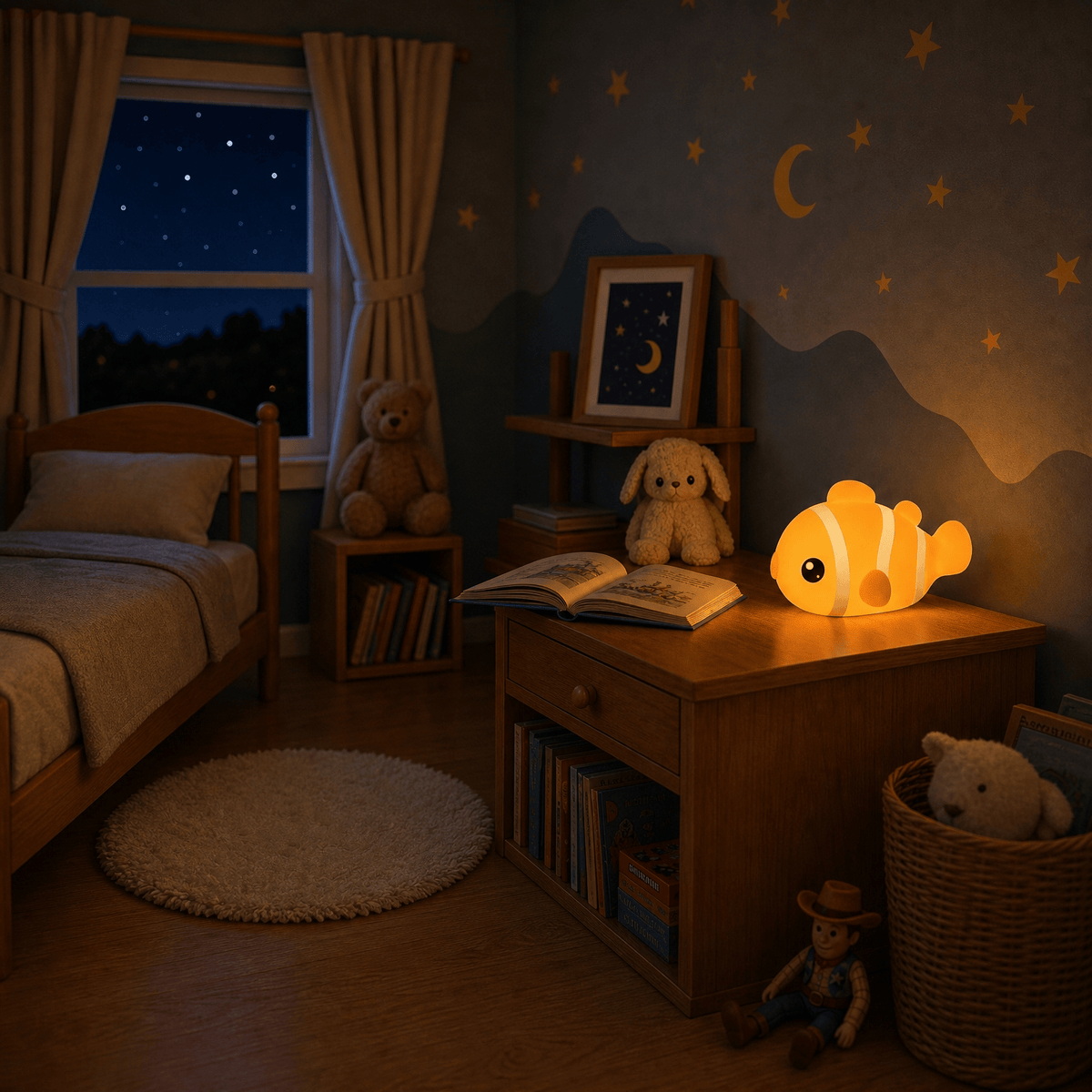 Veilleuse enfant poisson fluo - BabyFish
