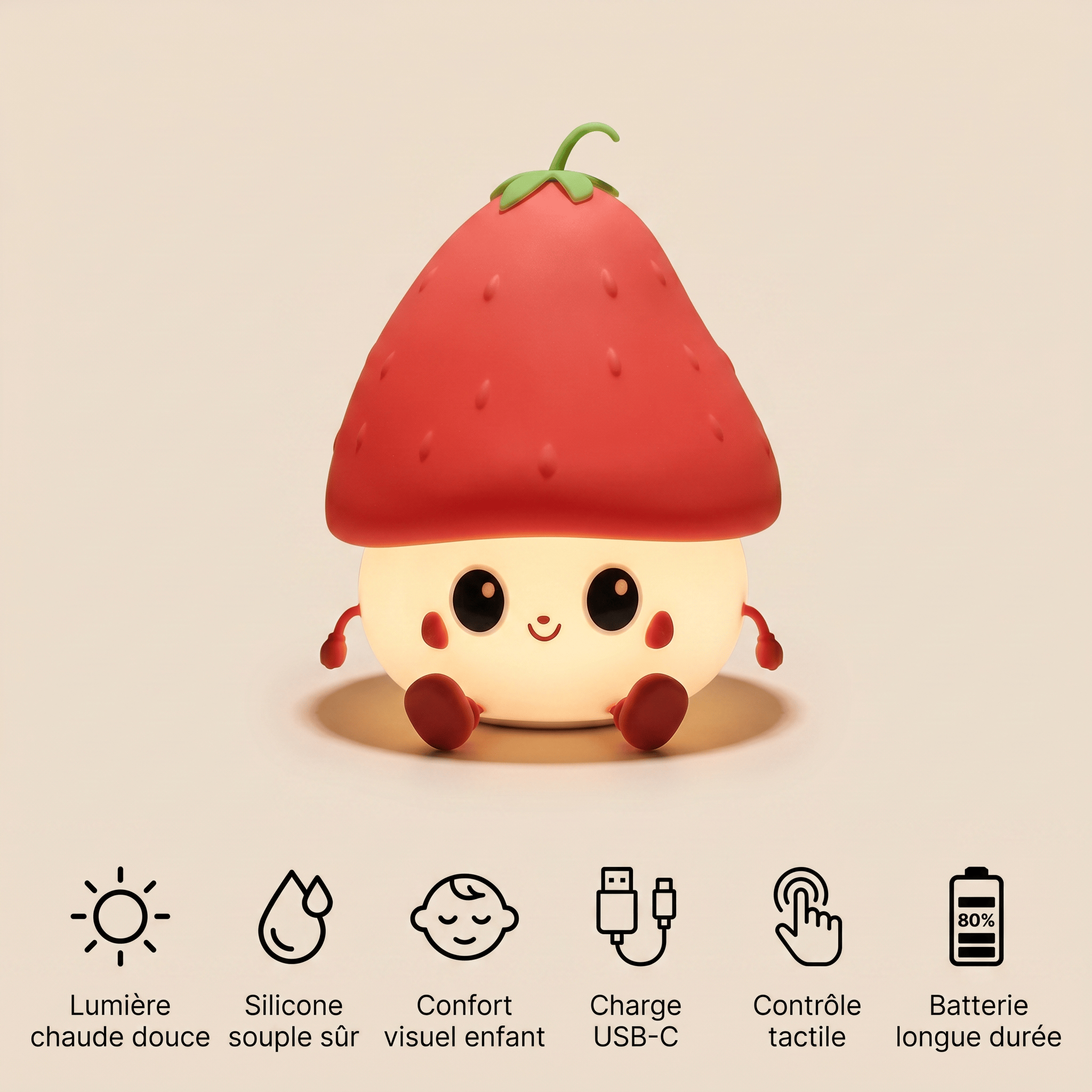 Veilleuse fraise - StrawBaby