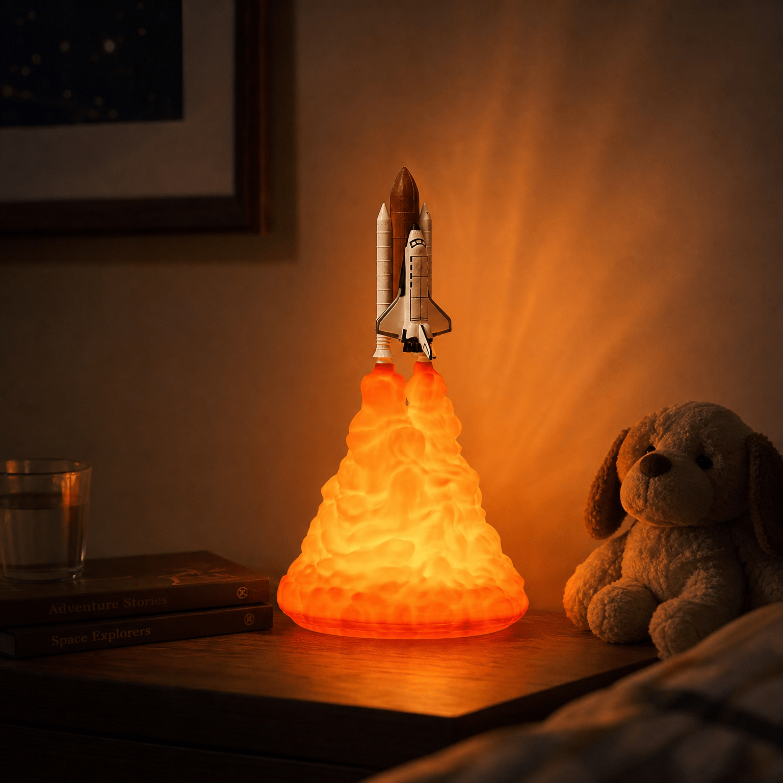 Veilleuse fusée avec socle - AstroLight