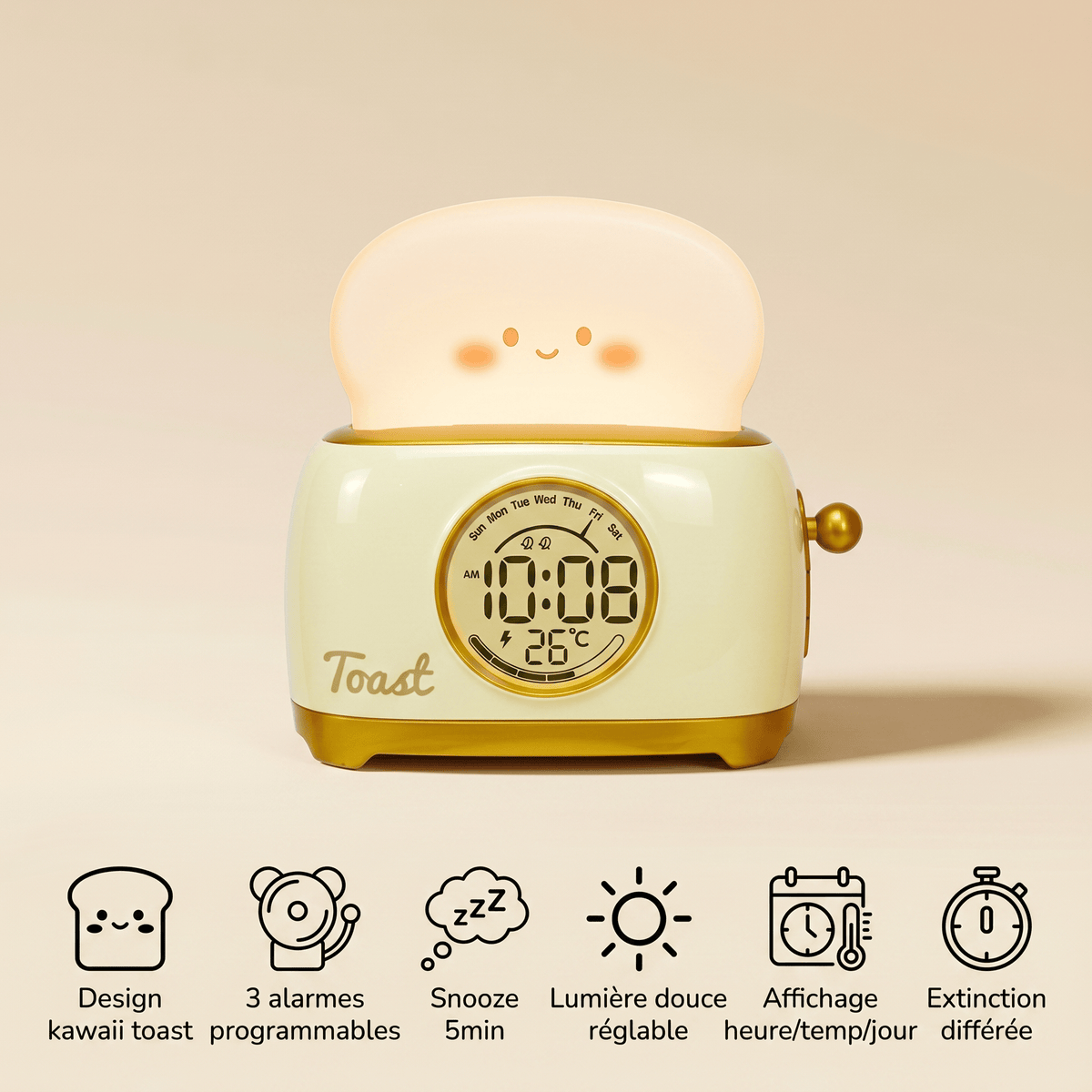 Veilleuse grille-pain - ToastClock