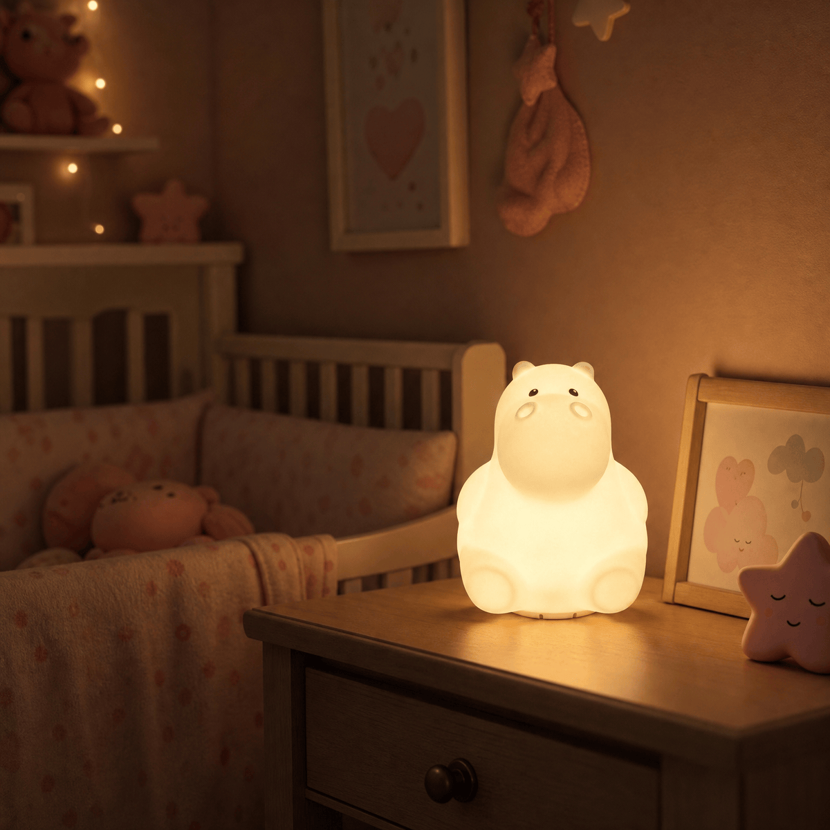 Veilleuse hippopotame bébé - PetitHippo