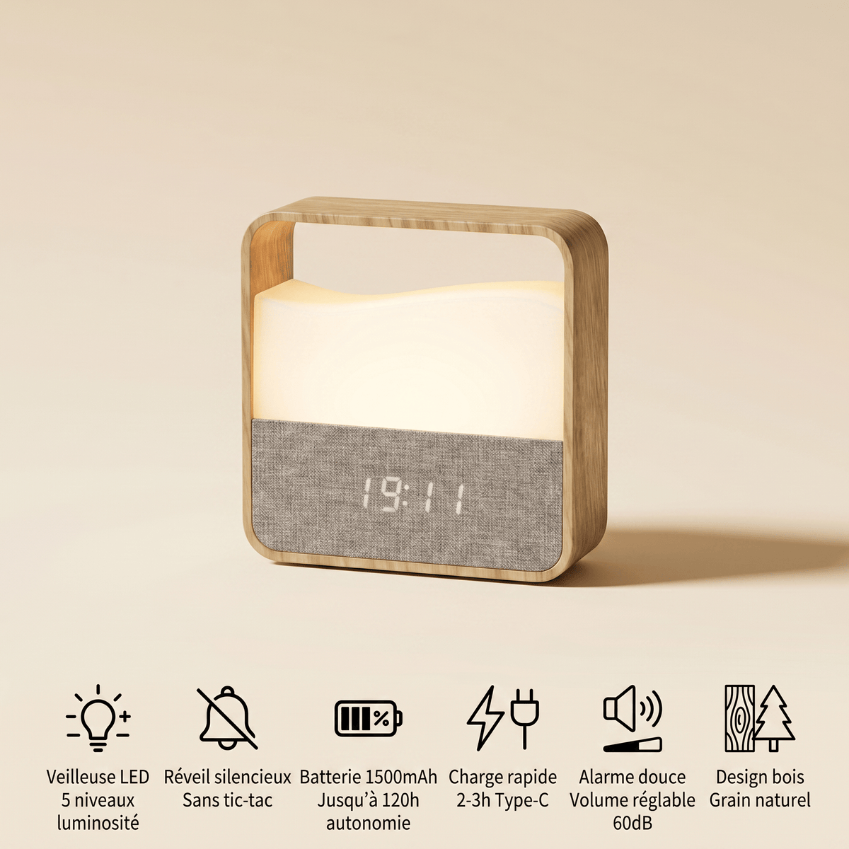 Veilleuse horloge digitale - TimeLamp