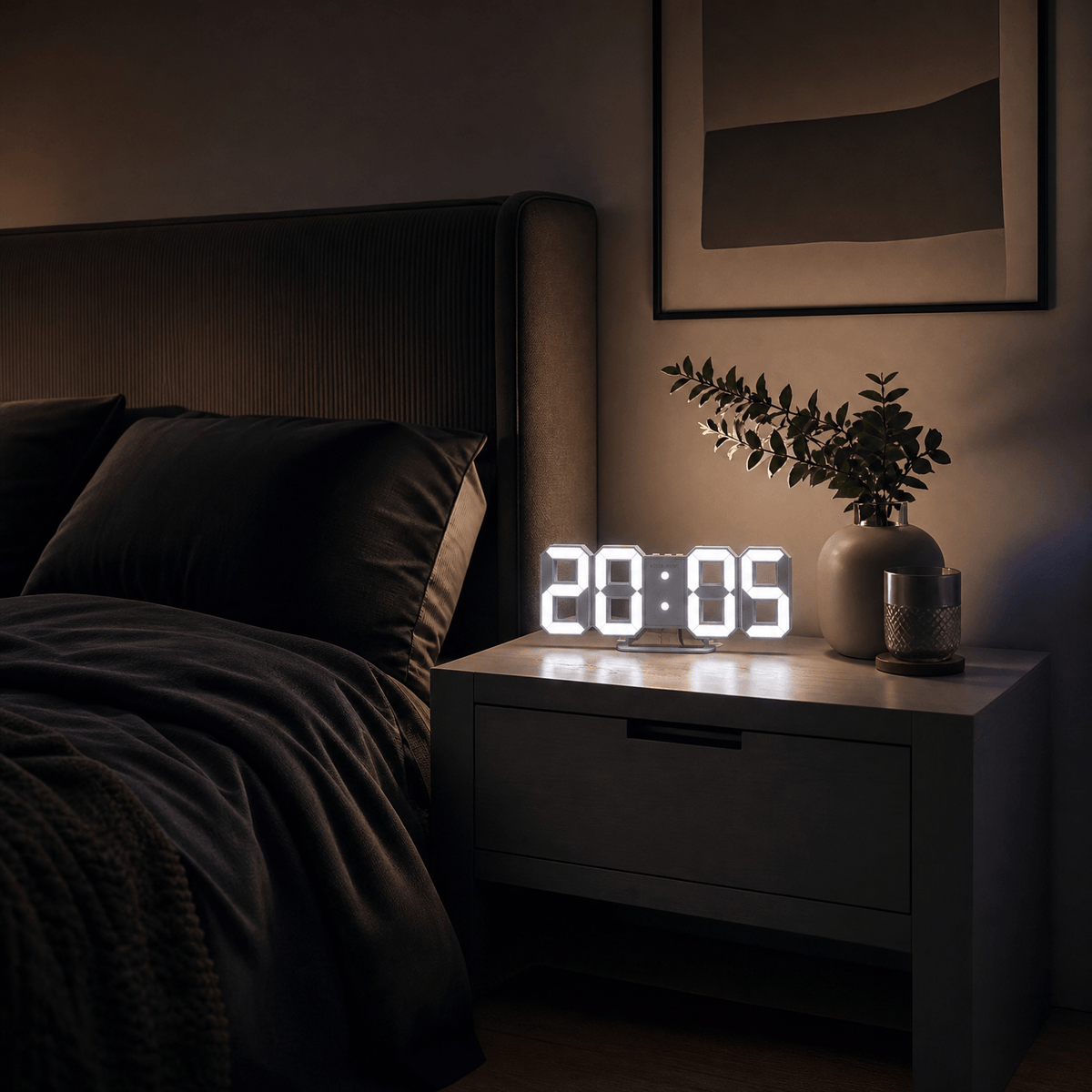 Veilleuse horloge murale digitale - DecoTime