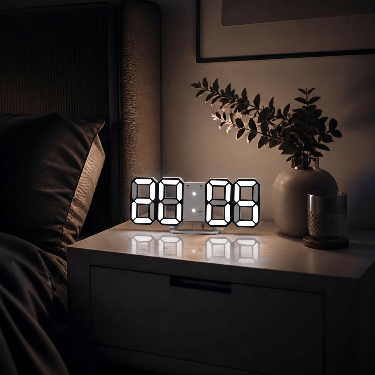 Veilleuse horloge murale digitale - DecoTime