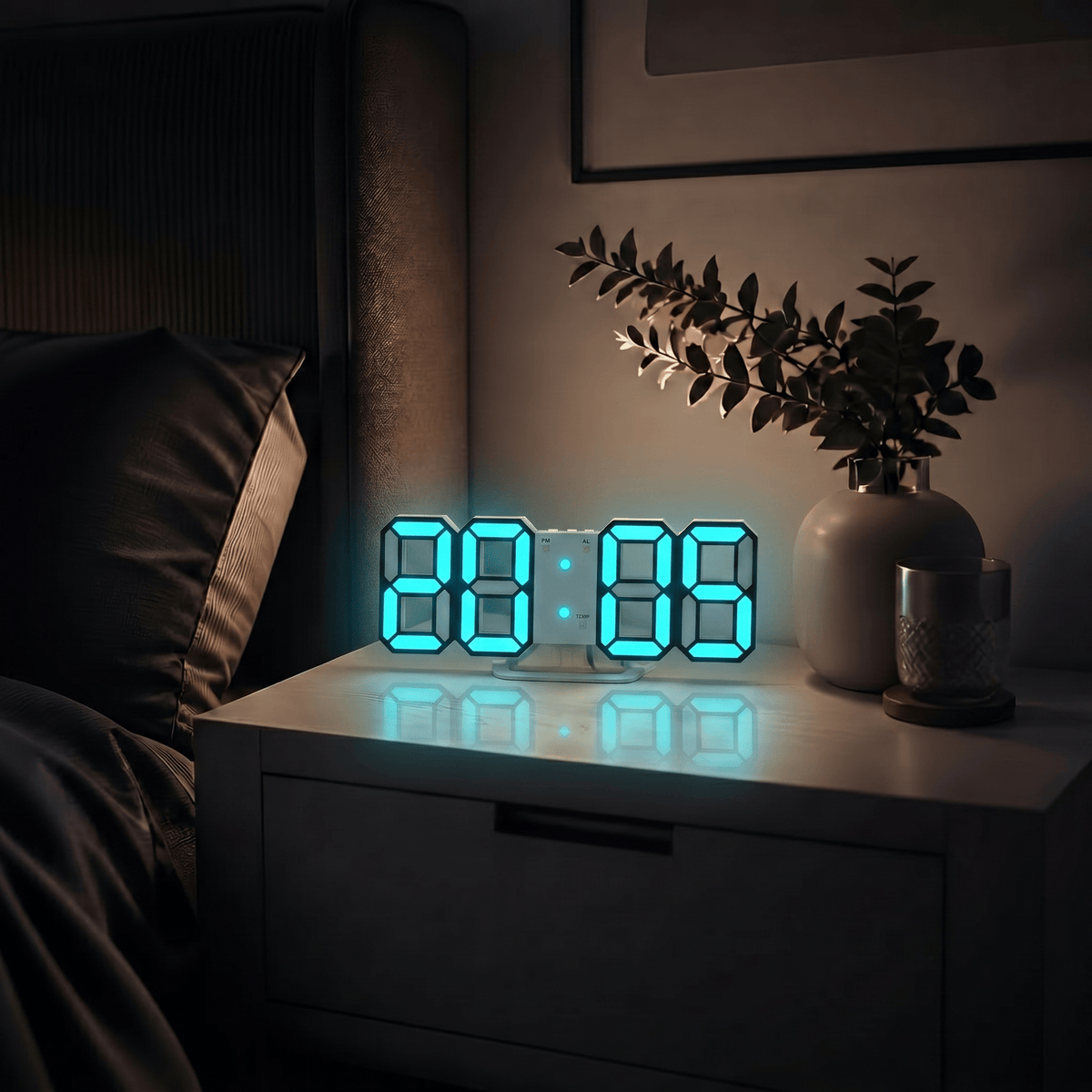 Veilleuse horloge murale digitale - DecoTime