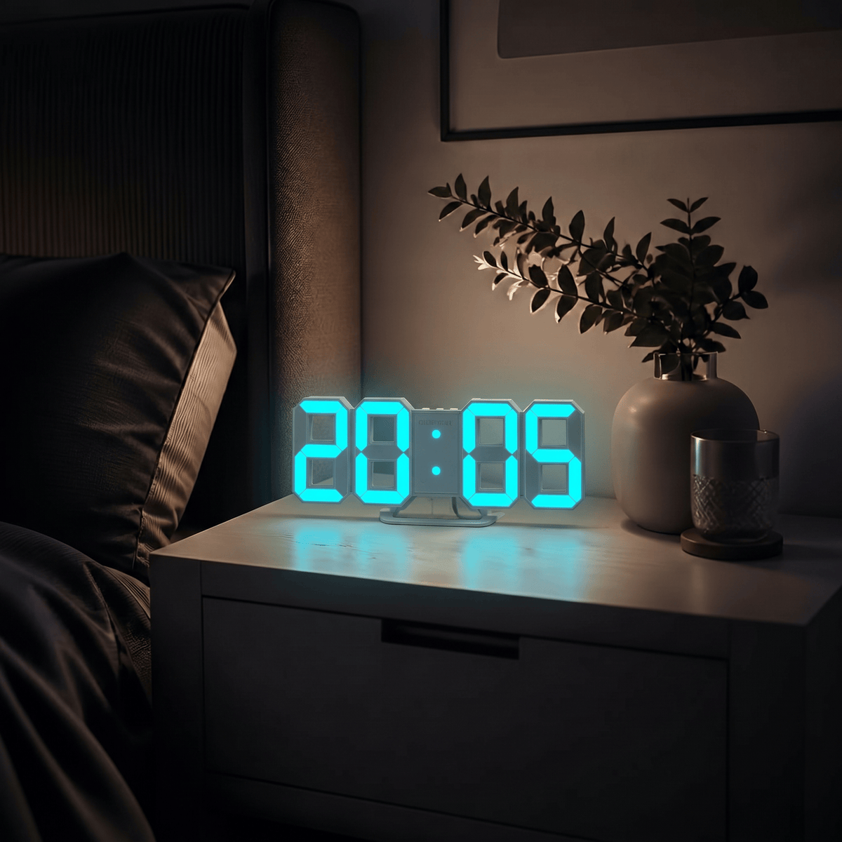 Veilleuse horloge murale digitale - DecoTime