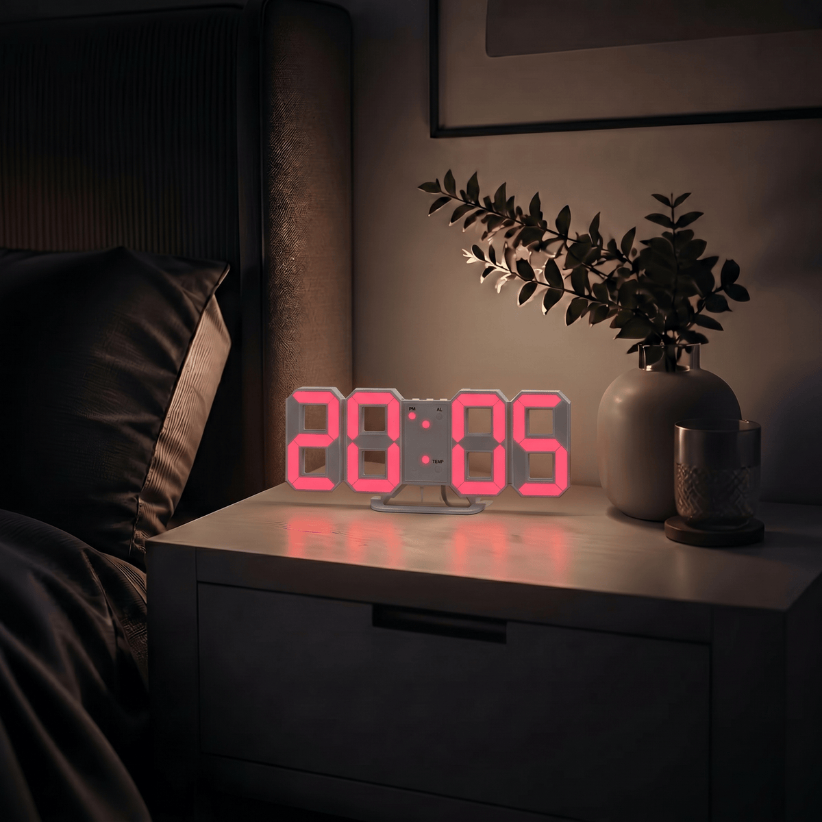 Veilleuse horloge murale digitale - DecoTime