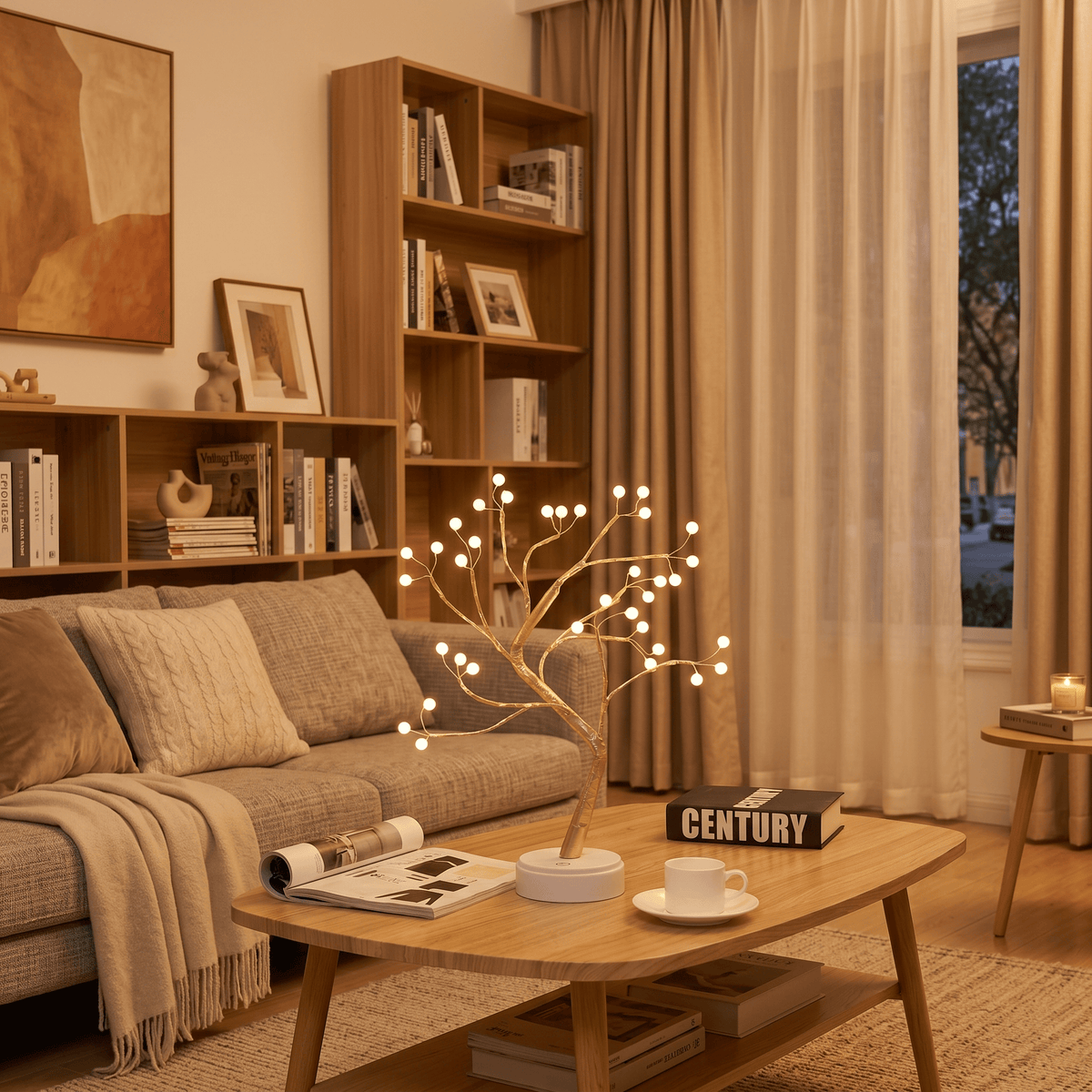 Veilleuse lampe arbre tactile - LumiGlow