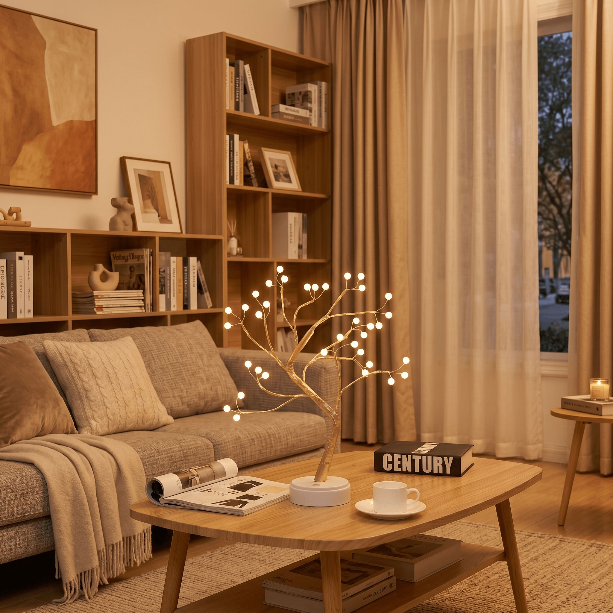 Veilleuse lampe arbre tactile - LumiGlow