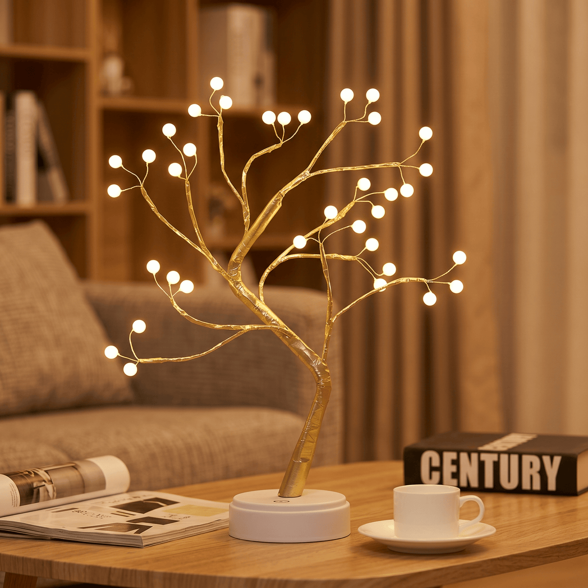 Veilleuse lampe arbre tactile - LumiGlow