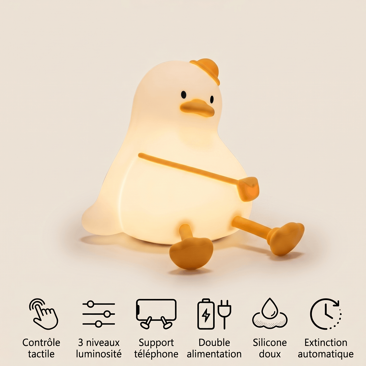 Veilleuse lampe chevet canard