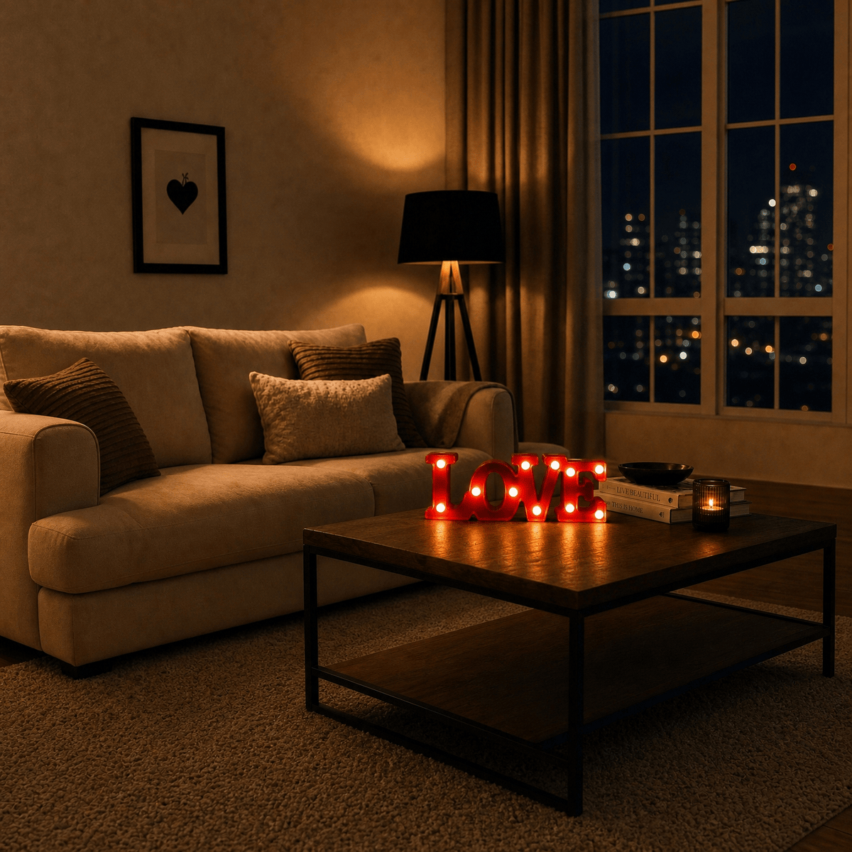 Veilleuse lampe LED love - LoveGlow