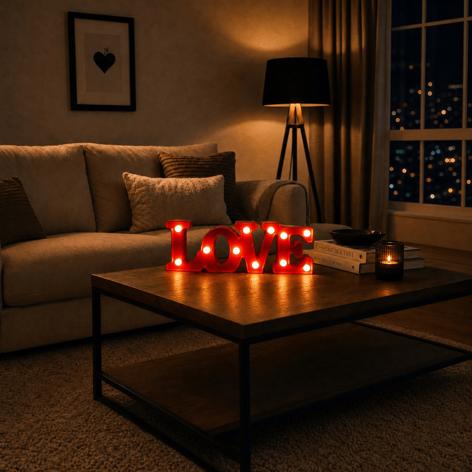 Veilleuse lampe LED love - LoveGlow