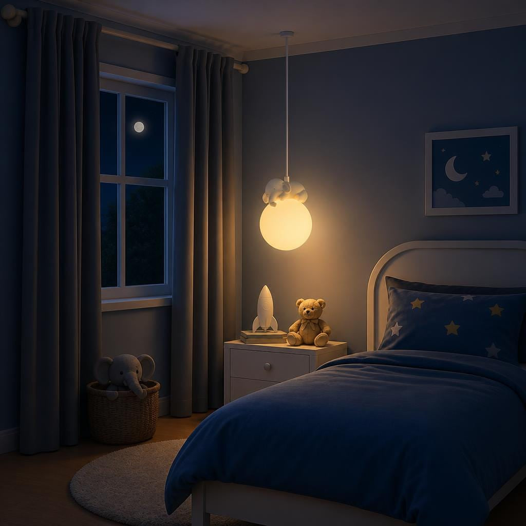 Veilleuse lampe suspension éléphant - LuneDream