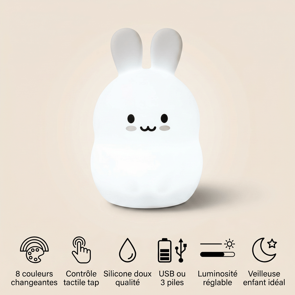 Veilleuse lapin lampe de chevet - JoyRabbit