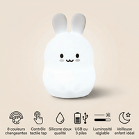 Veilleuse lapin lampe de chevet - JoyRabbit