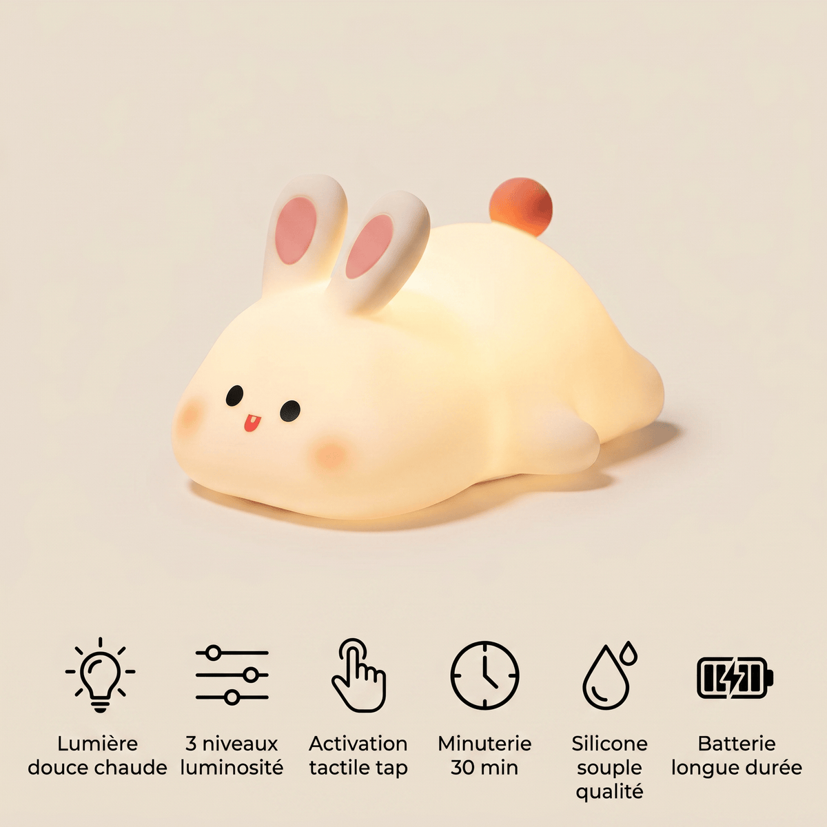 Veilleuse lapin pour enfant - SoftLapin