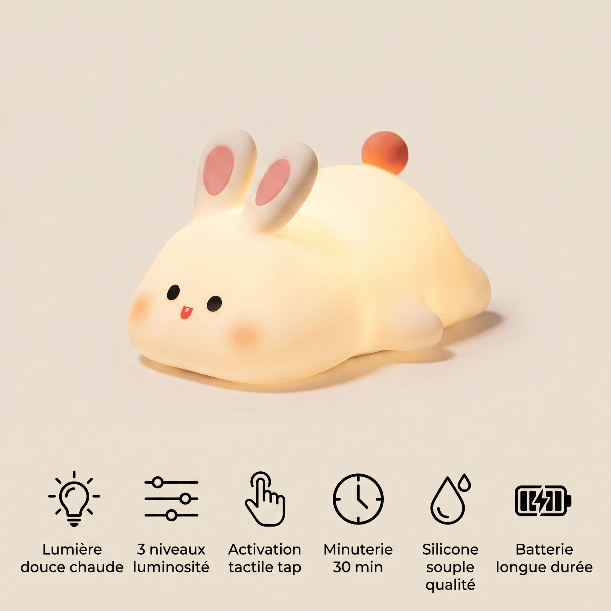 Veilleuse lapin pour enfant - SoftLapin