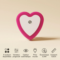 Veilleuse LED Cœur - LumiNuit