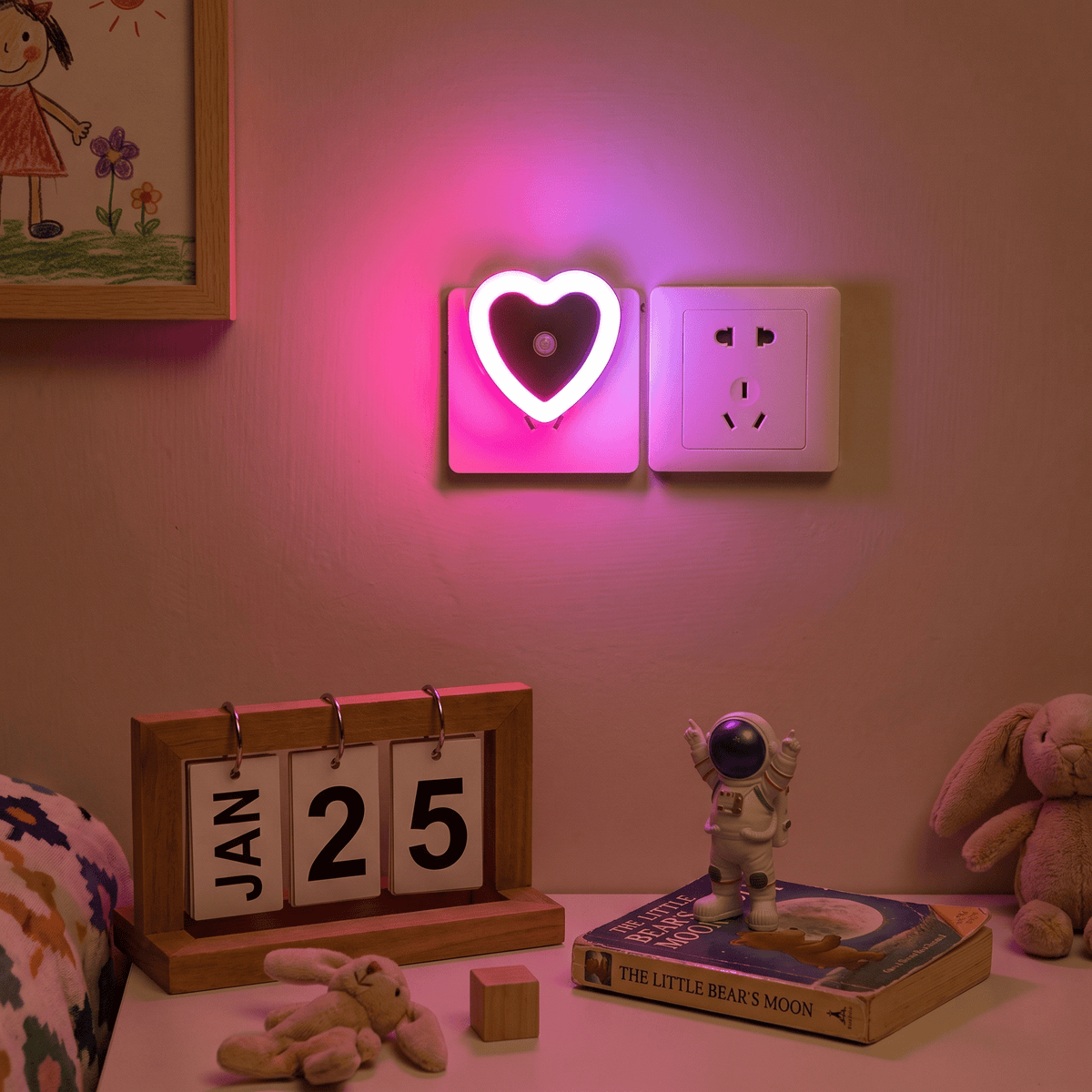 Veilleuse LED Cœur - LumiNuit