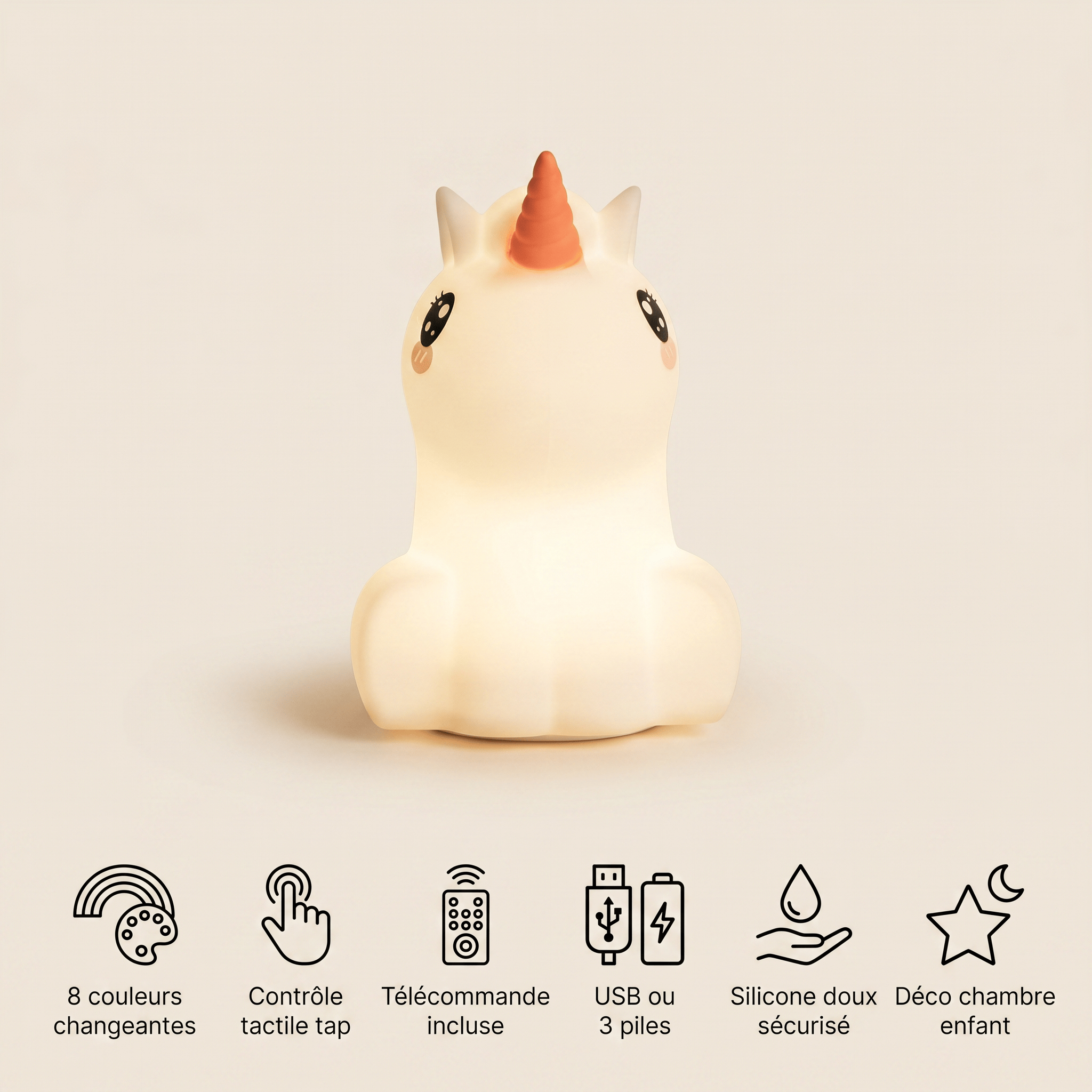 Veilleuse licorne RGB - UniDream