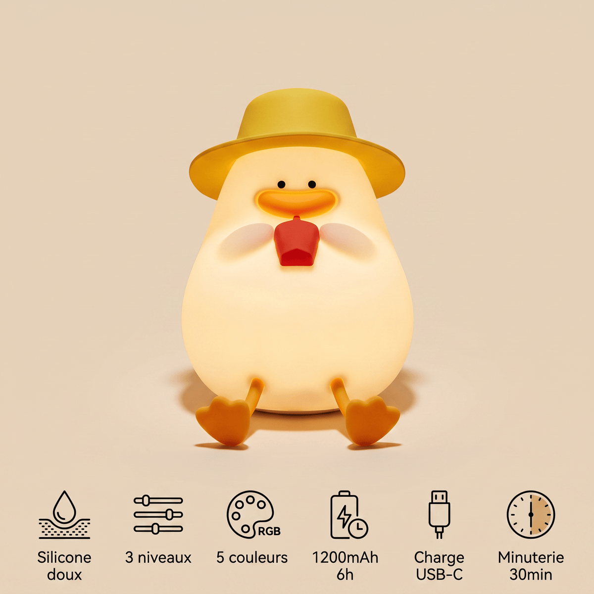 Veilleuse lumineuse canard - CanaRelax