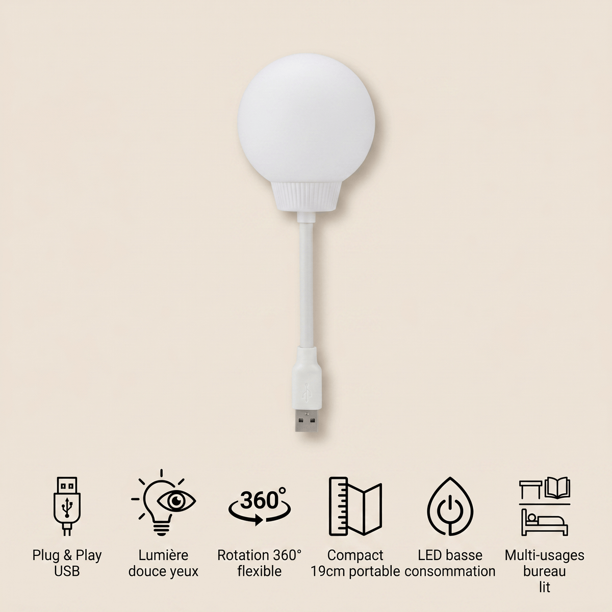 Veilleuse lune USB - CozyMoon