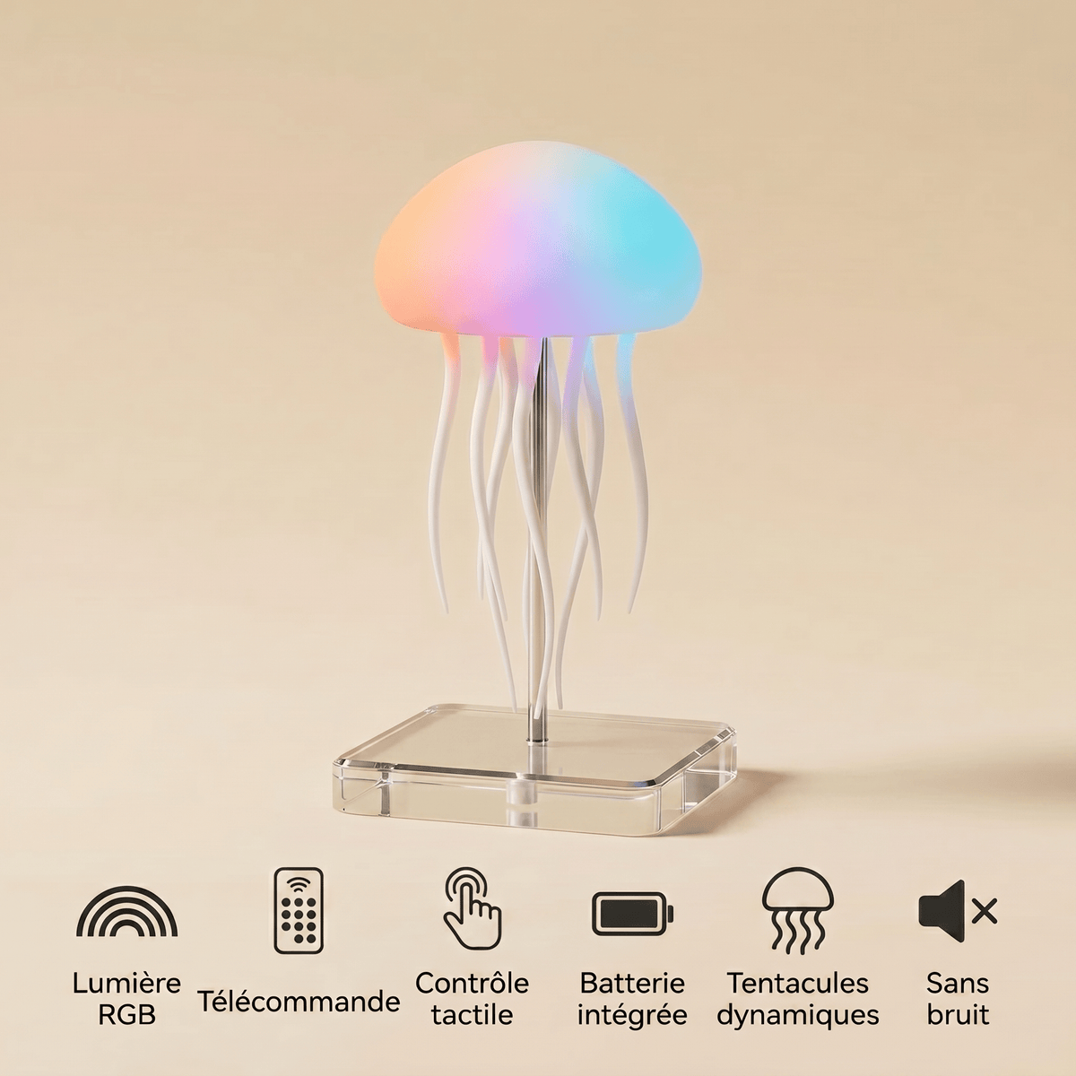 Veilleuse méduse tactile - MedusaLuz