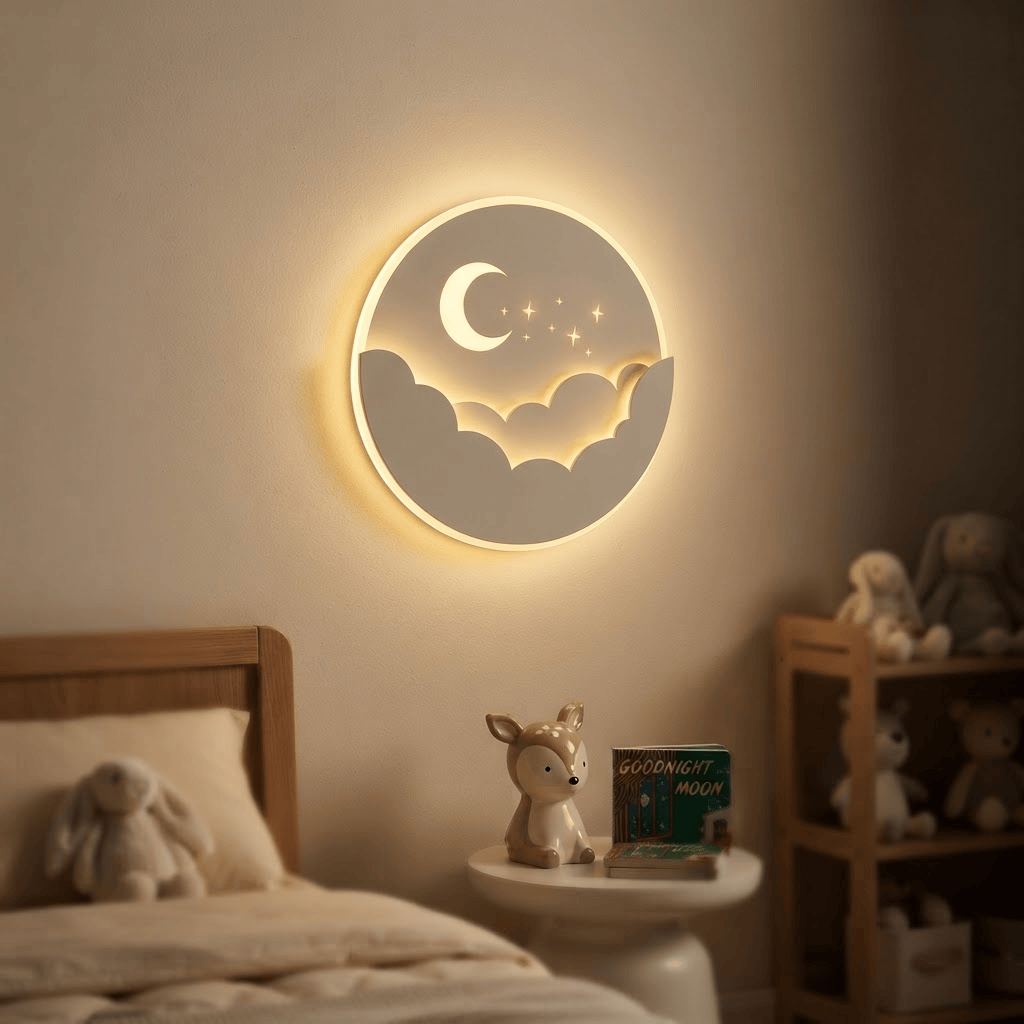 Veilleuse murale lune - Cloudora