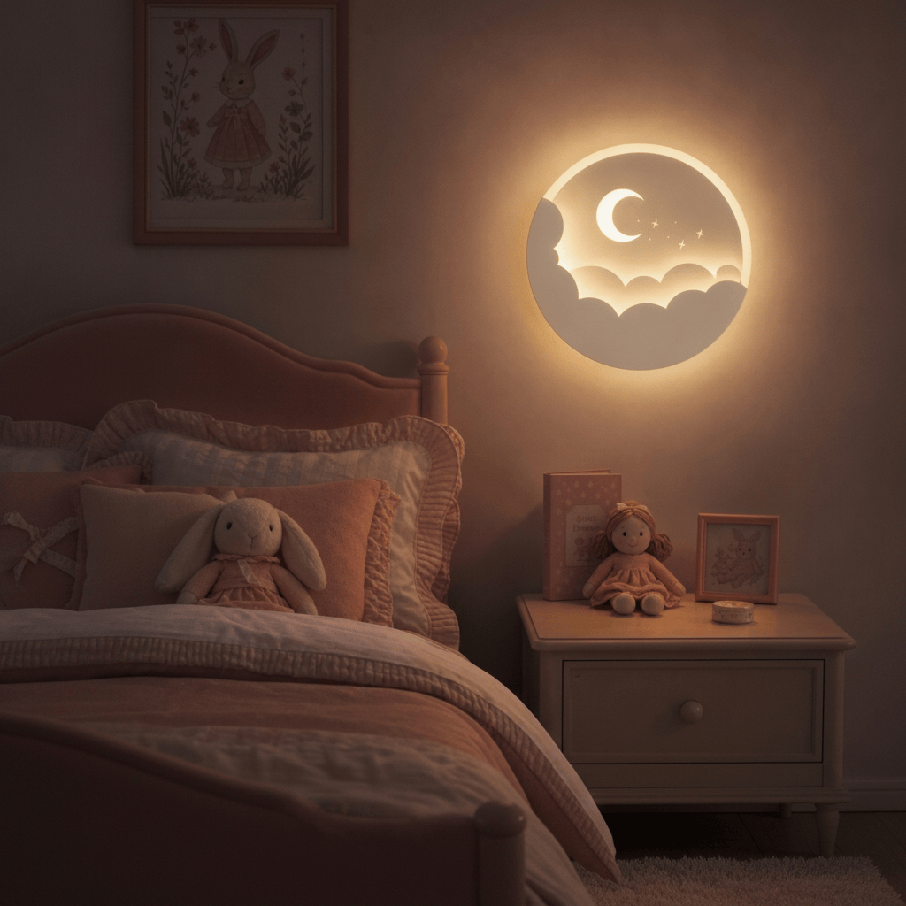 Veilleuse murale nuage lune - LunaCloud