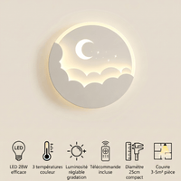 Veilleuse murale nuage lune - LunaCloud