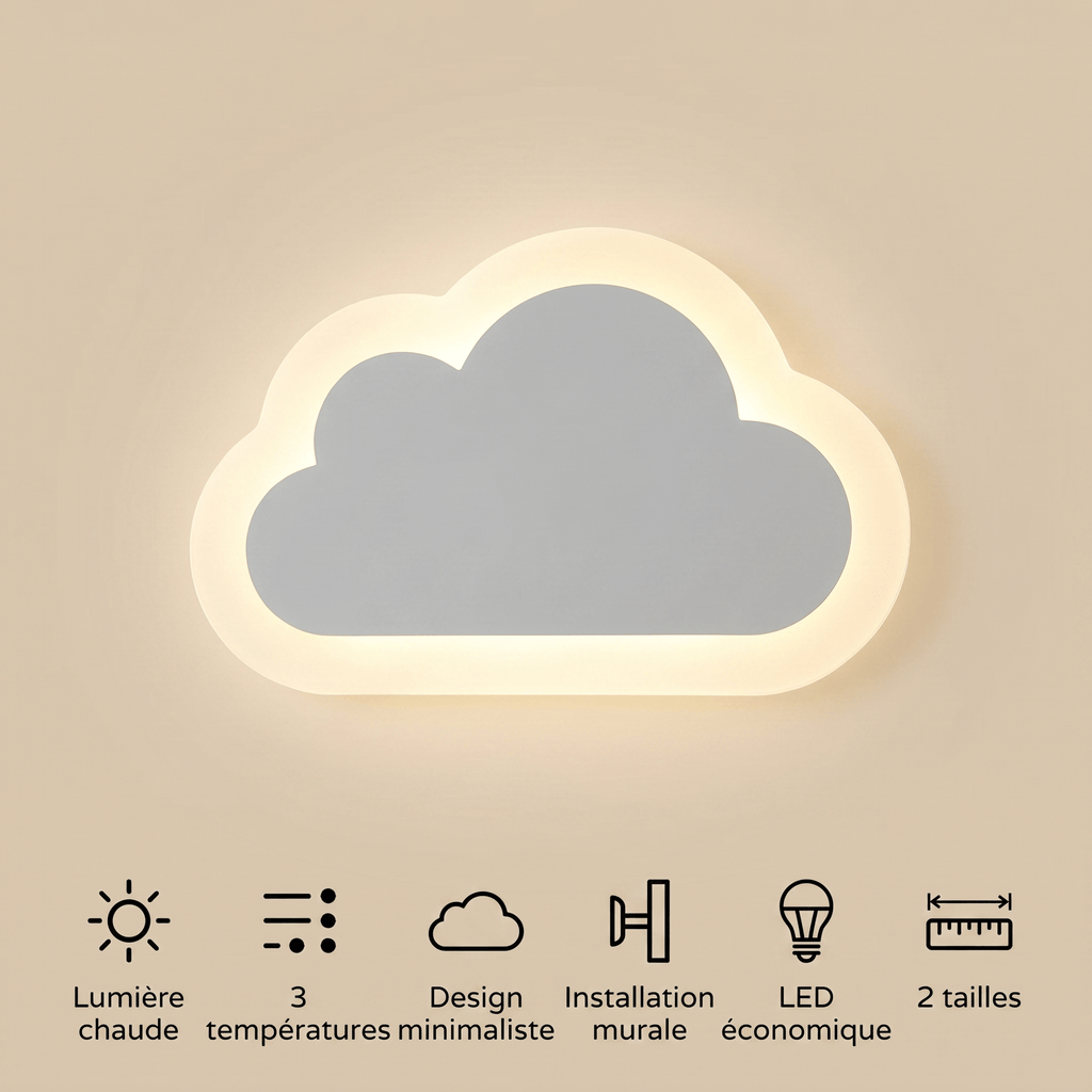 Veilleuse murale nuage - PetitCloud