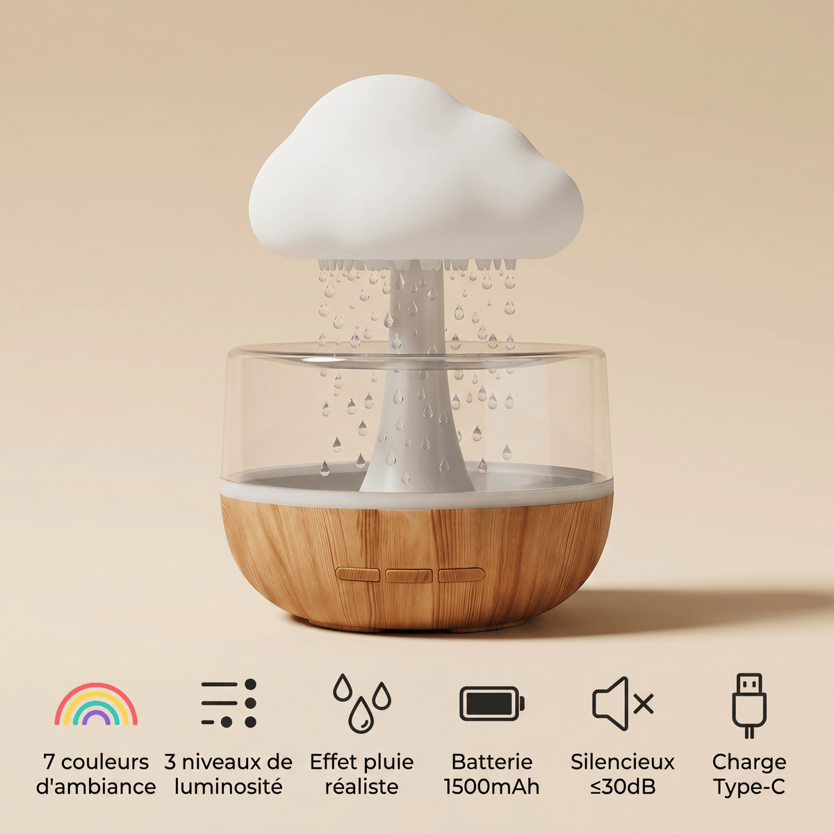 Veilleuse nuage pluie - MistiGlow