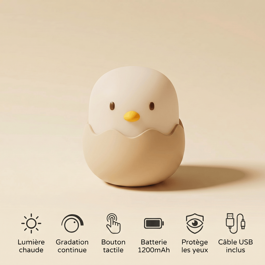 Veilleuse œuf poussin - EggDoux