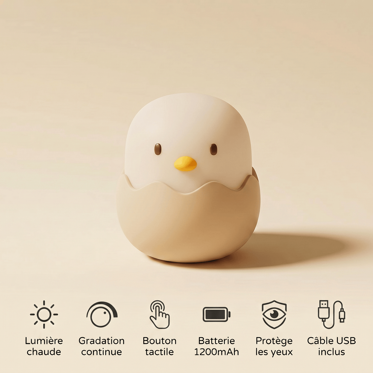 Veilleuse œuf poussin - EggDoux