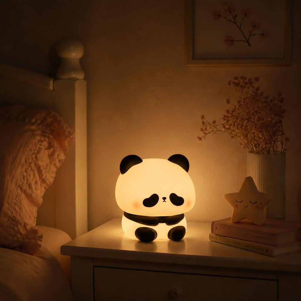 Veilleuse panda LED en silicone - PandaGlow