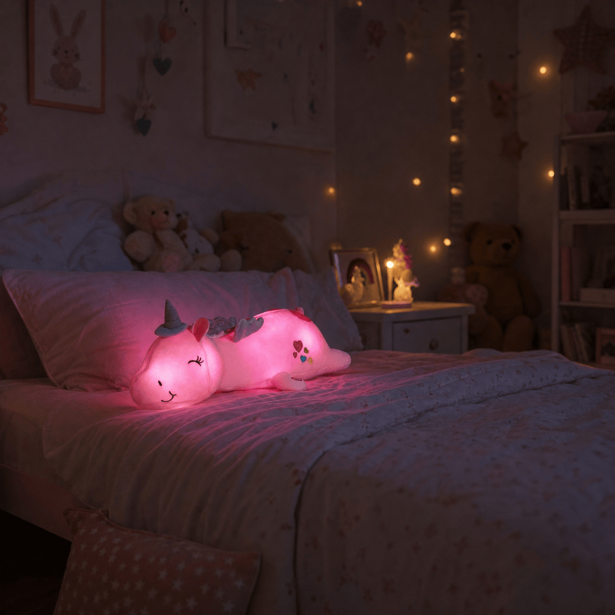 Veilleuse peluche licorne - UniGlow