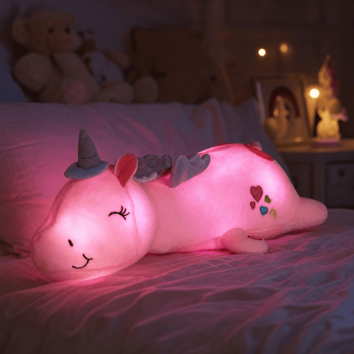 Veilleuse peluche licorne - UniGlow