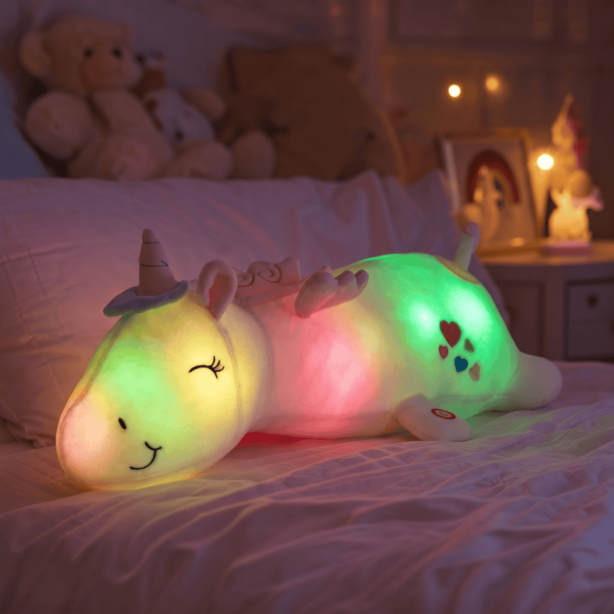 Veilleuse peluche licorne - UniGlow