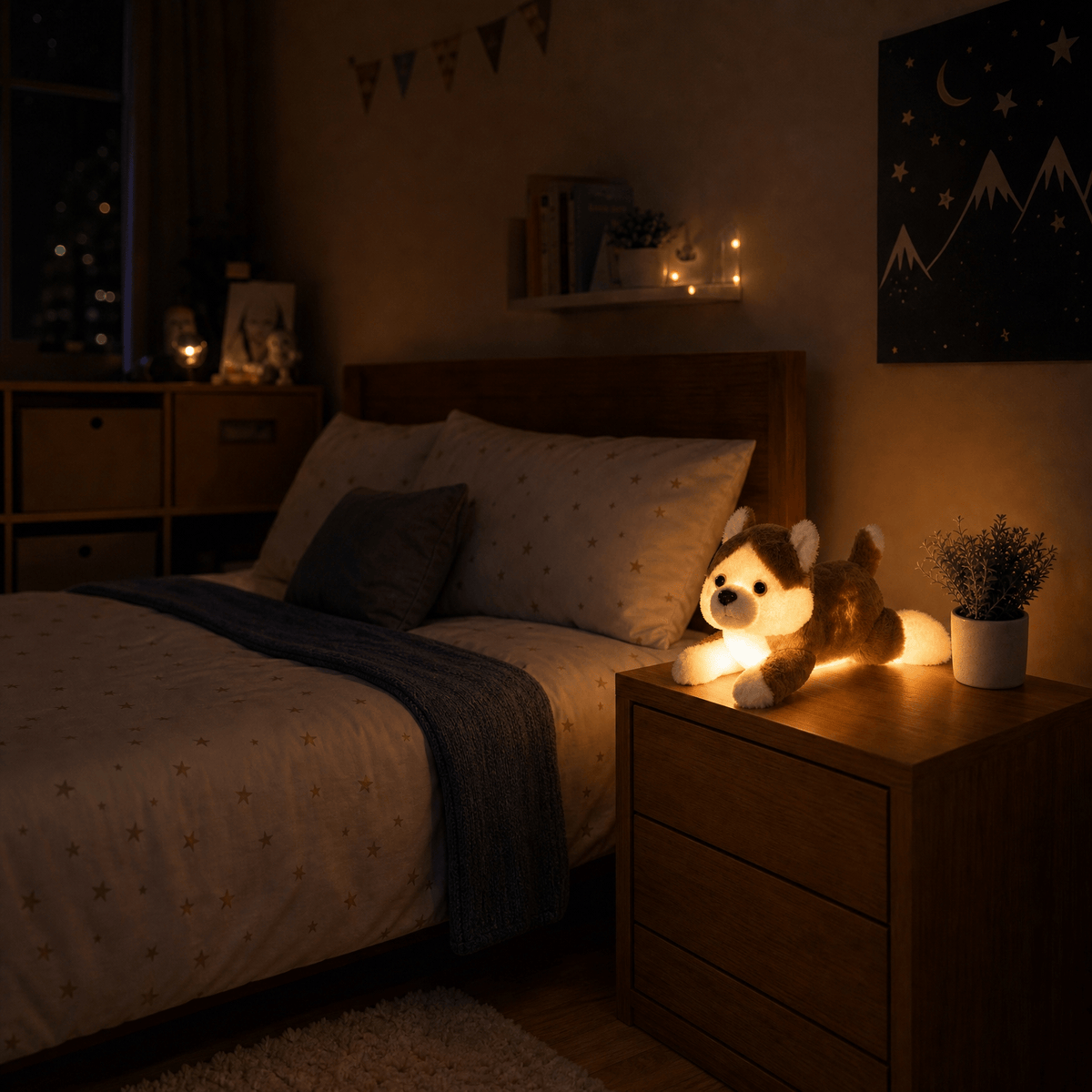 Veilleuse peluche lumineuse chien - PuppyNuit