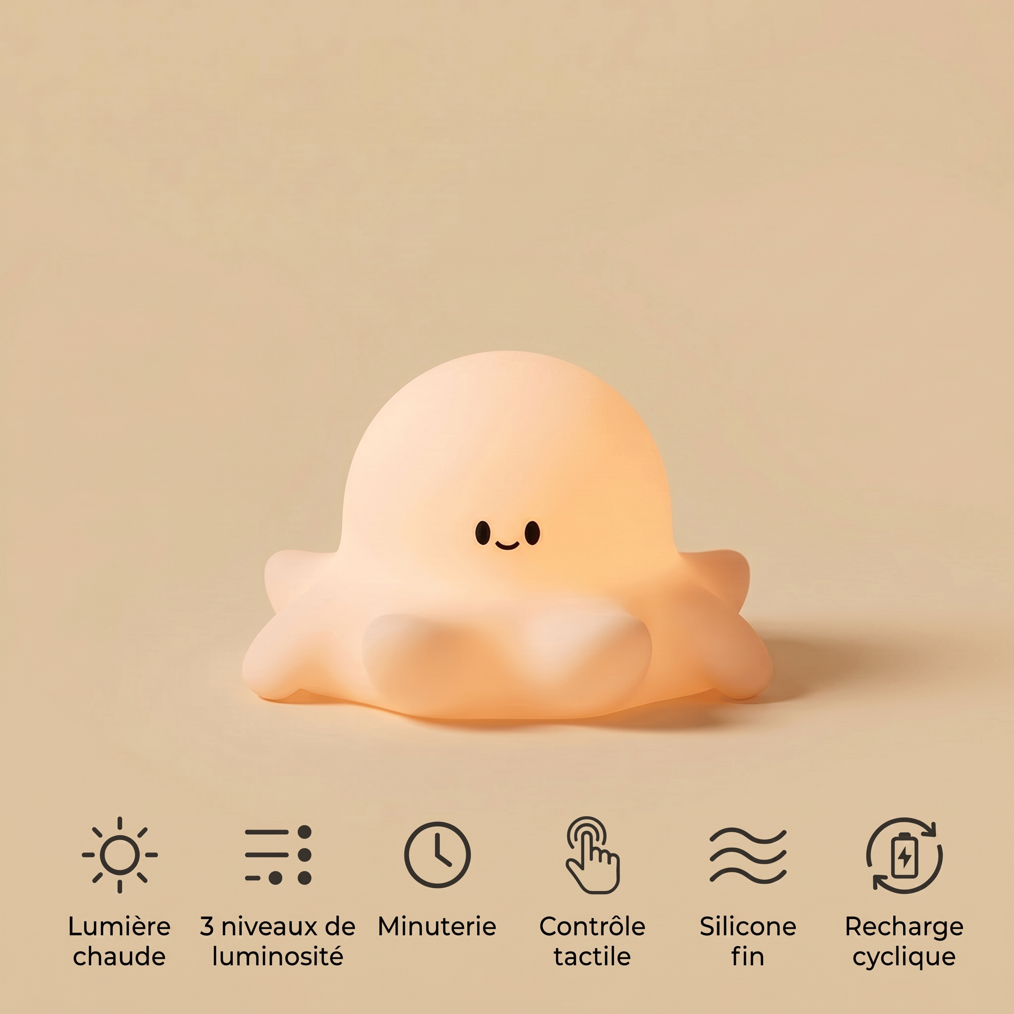 Veilleuse pieuvre lumineuse - PetitOcto