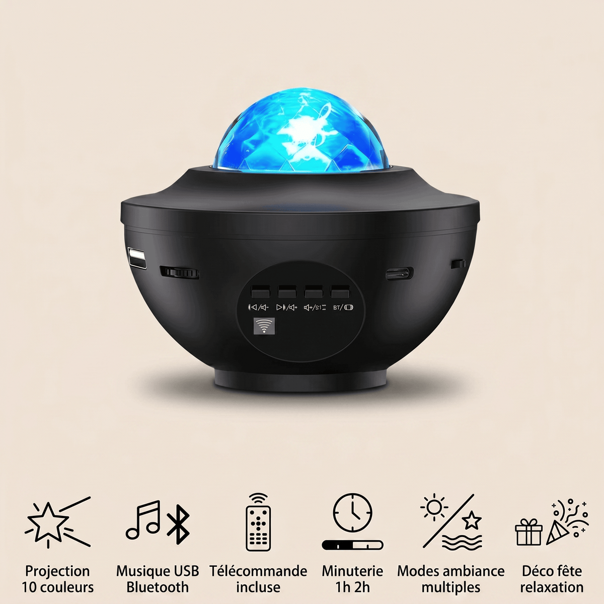 Veilleuse projecteur galaxie 360 - StarWave
