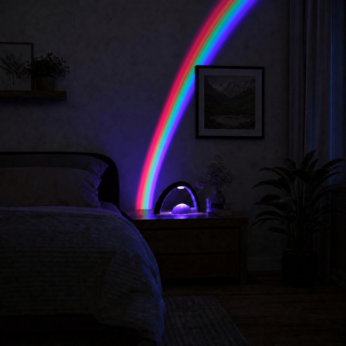 Veilleuse projecteur LED arc-en-ciel - MagicBow