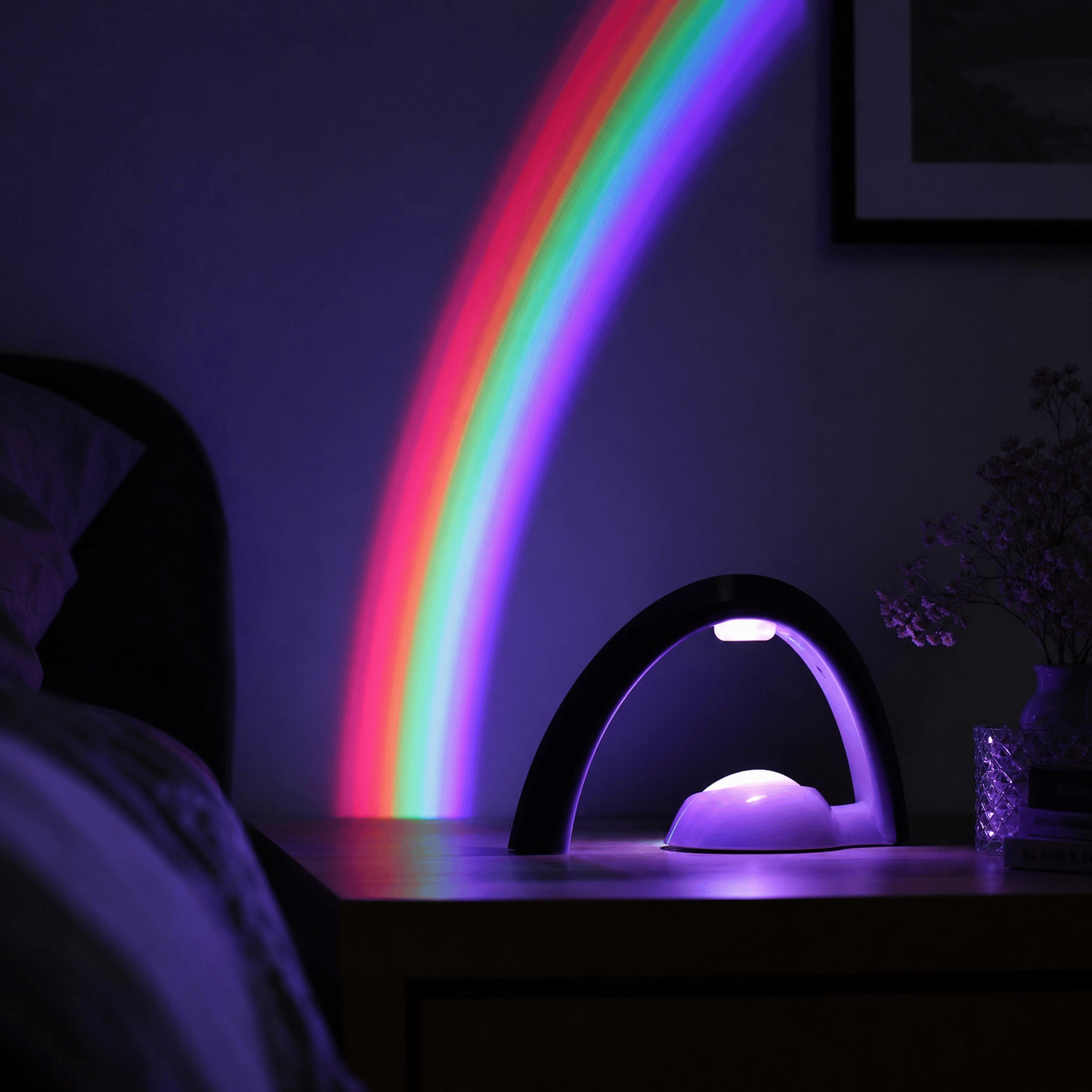 Veilleuse projecteur LED arc-en-ciel - MagicBow