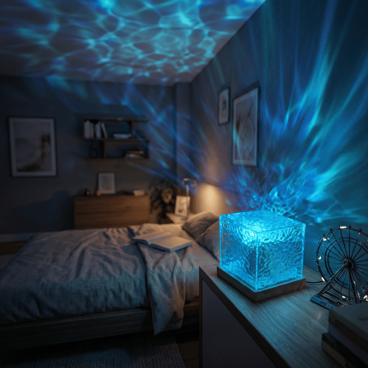 Veilleuse projection cube