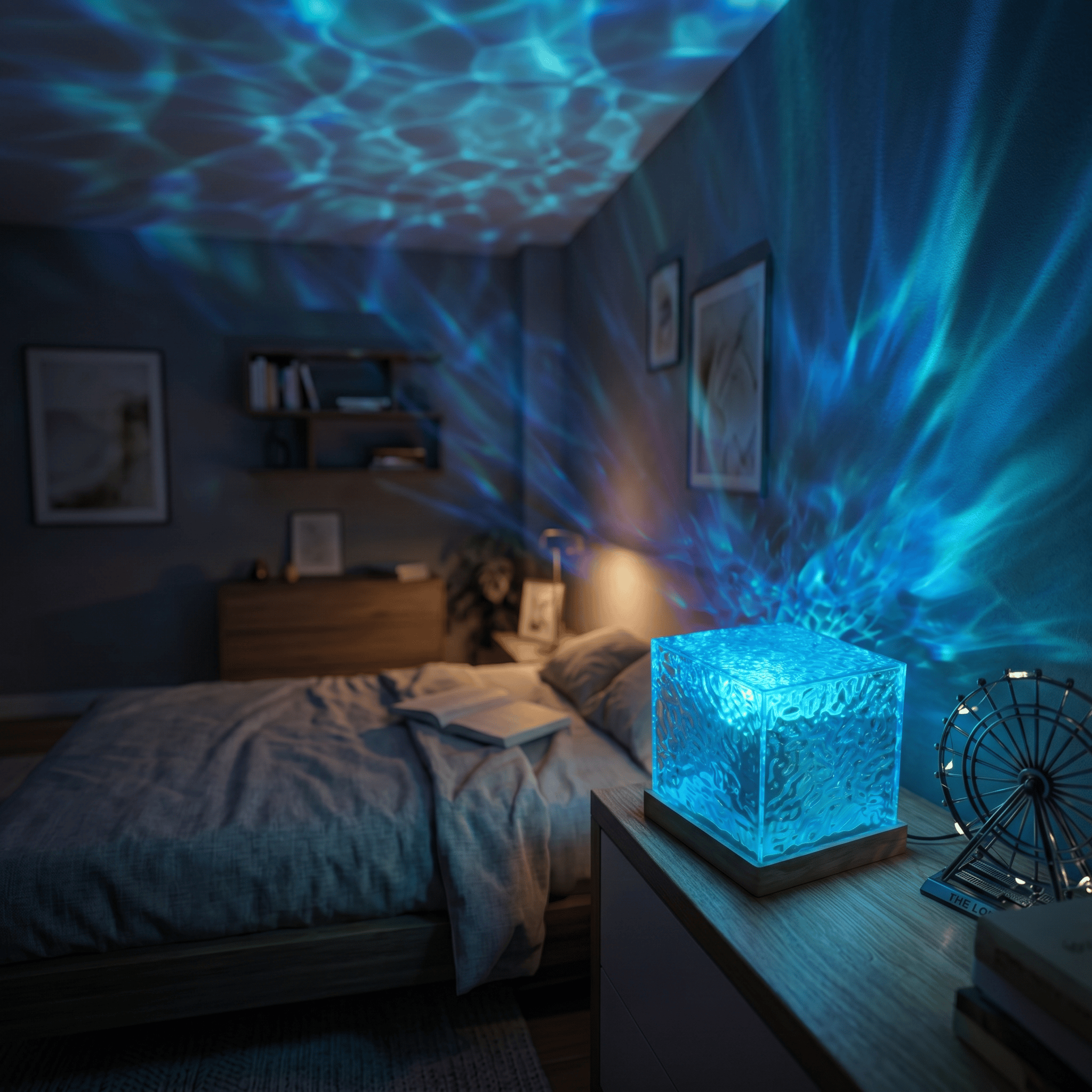 Veilleuse projection cube