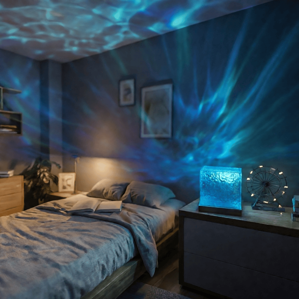 Veilleuse projection cube