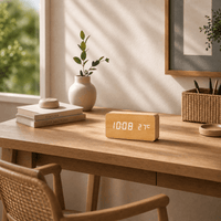 Veilleuse réveil bois - LEDDesk