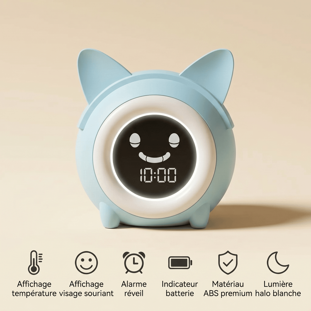 Veilleuse réveil chat enfant - DeskKitty