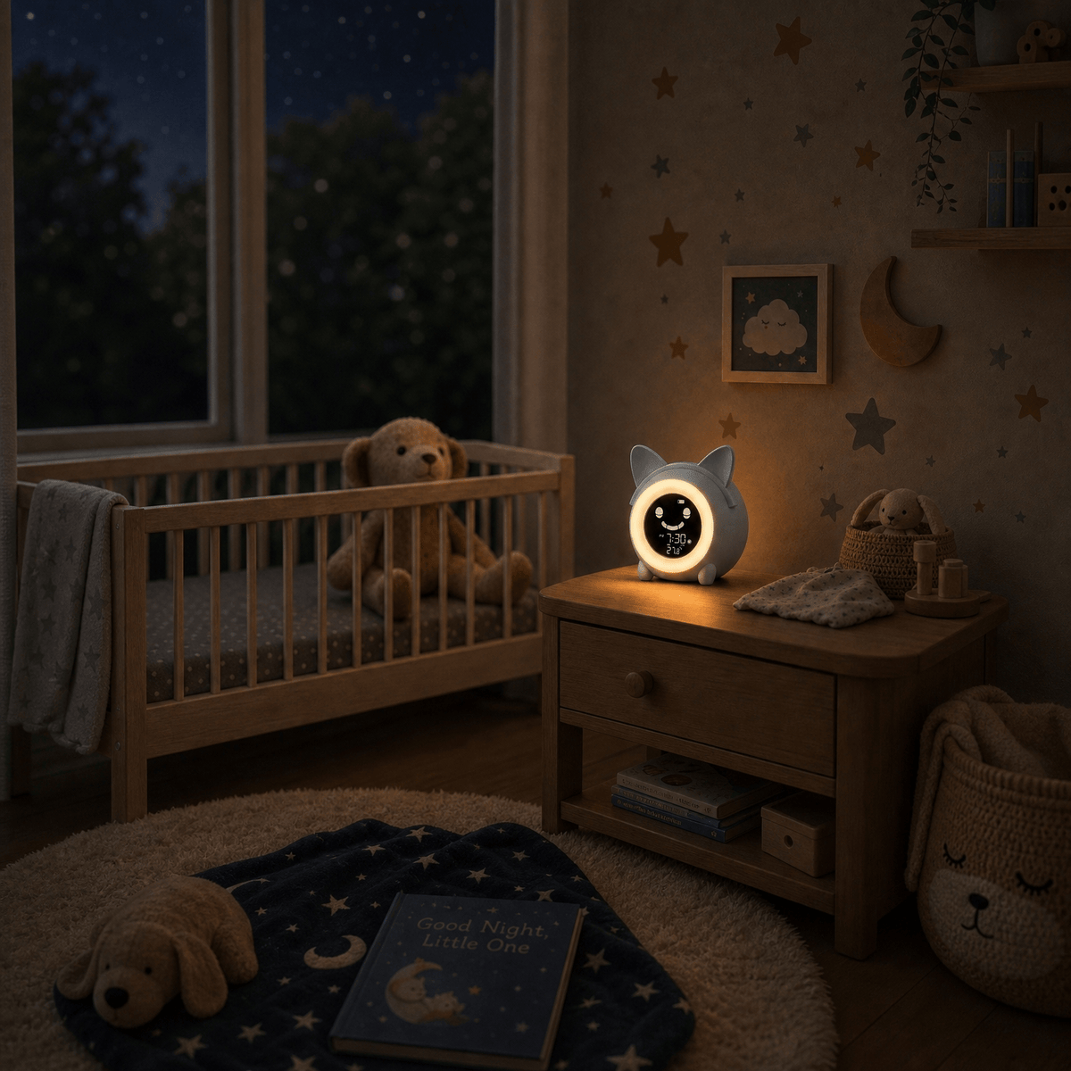 Veilleuse réveil chat enfant - DeskKitty